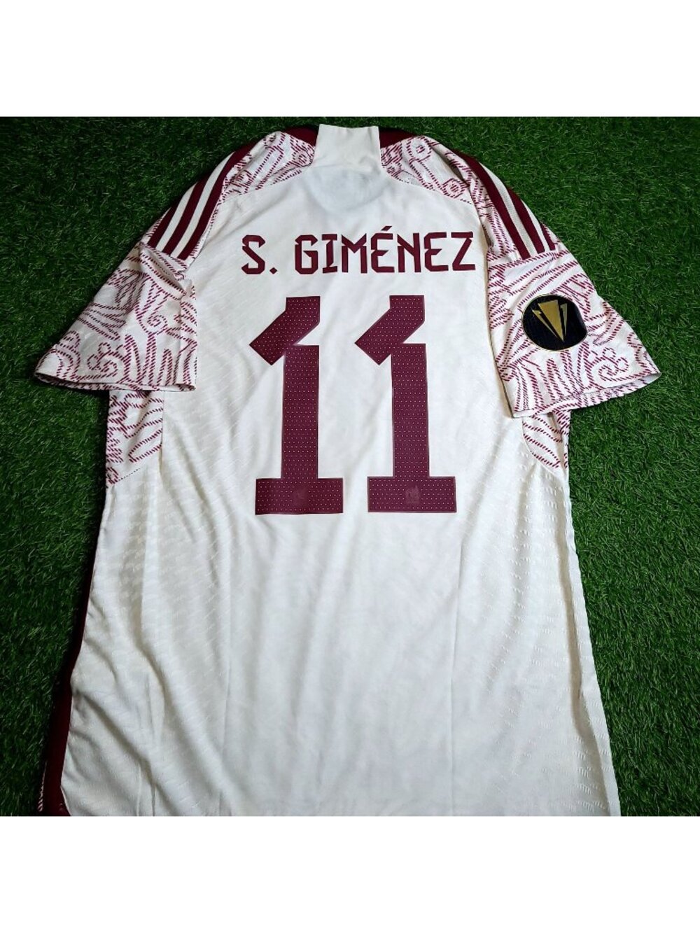 Gimenez Mexico 2022 2023 GOLD CUP Player Issue Away Soccer Jersey L SKU# HD9313
